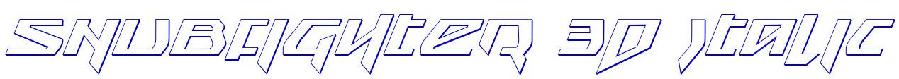Snubfighter 3D Italic шрифт